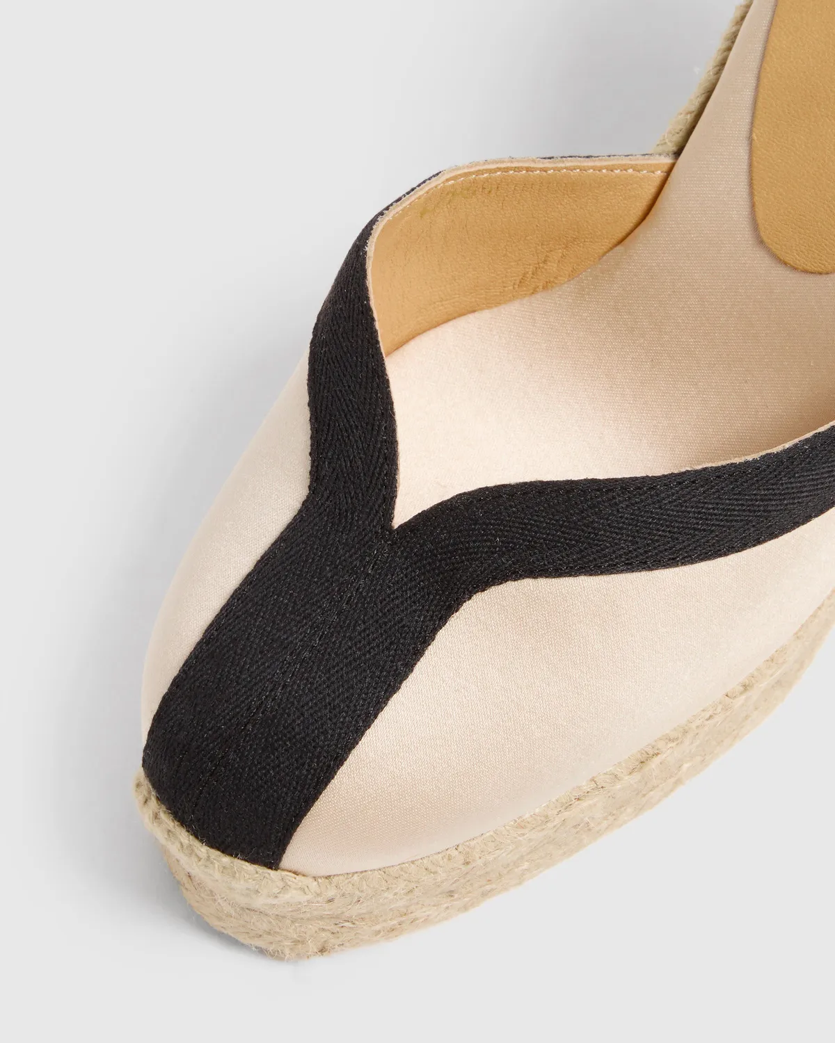 Castaner Carmen 8ED/129 espadrilles champagne-zwart satijn