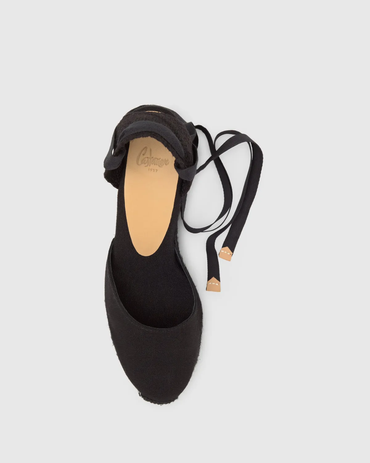 Castaner Carina C/6/001 espadrilles zwart – 7 cm sleehak