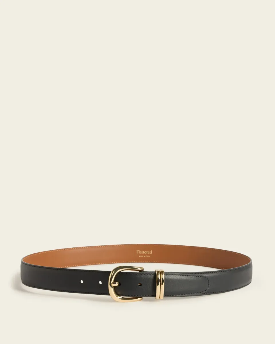 Flattered Beatrice Belt Leather Black riem zwart leer