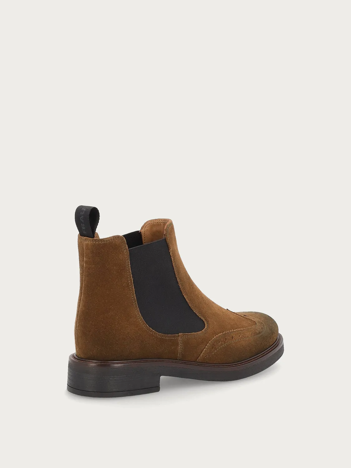 Frau Verona Beatle boots suède cognac wing-tip