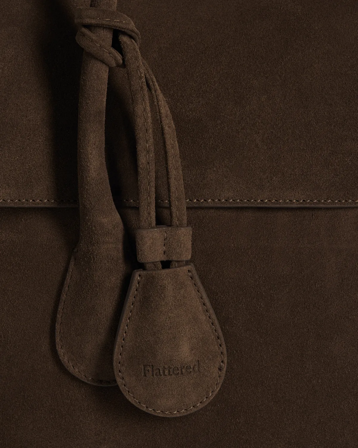 Flattered Lydia tote bag chocolate suède