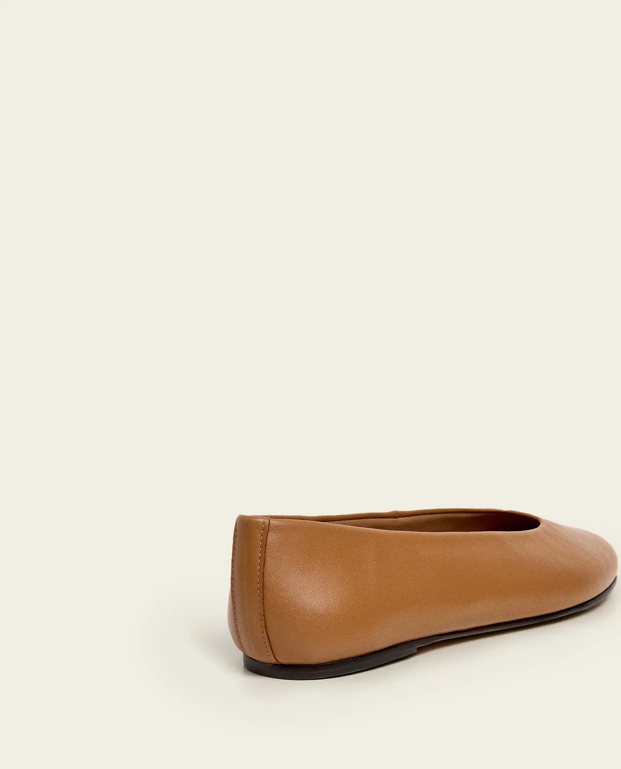 Flattered Pandora ballerina leer cognac plat