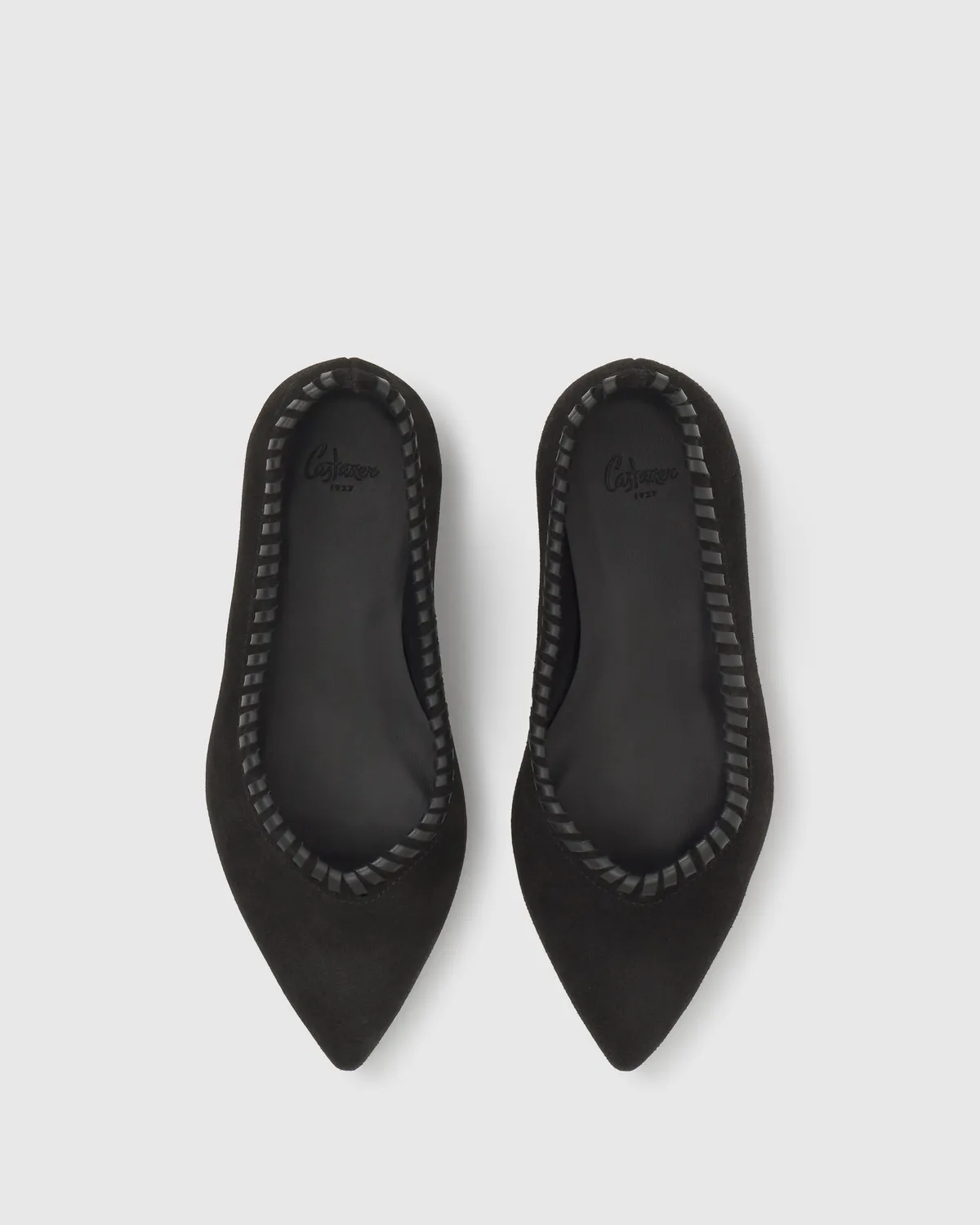 Castaner Thais/186 ballerina zwart suède 4 cm hak