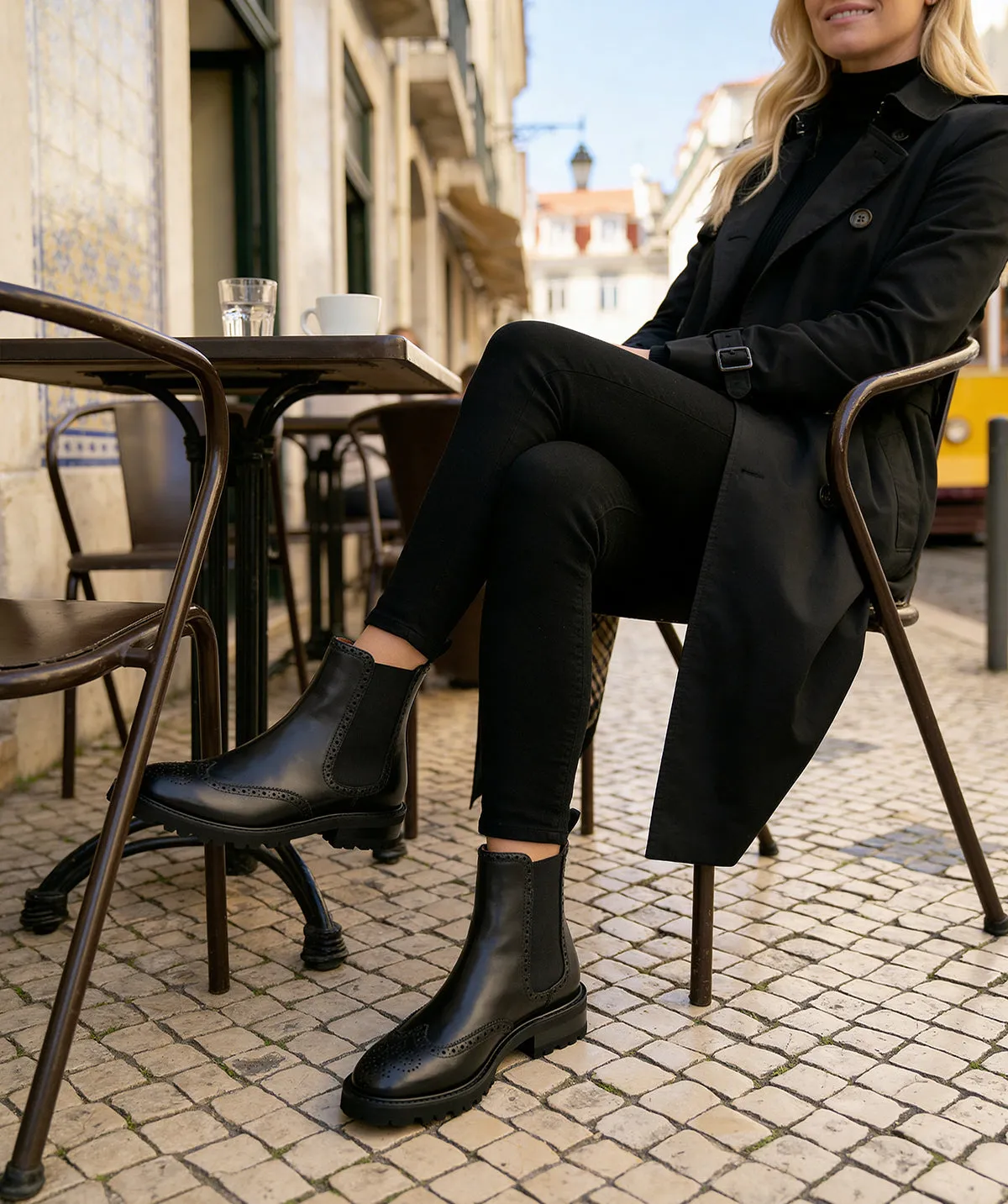 Finsbury Charlie chelsea boots zwart leer