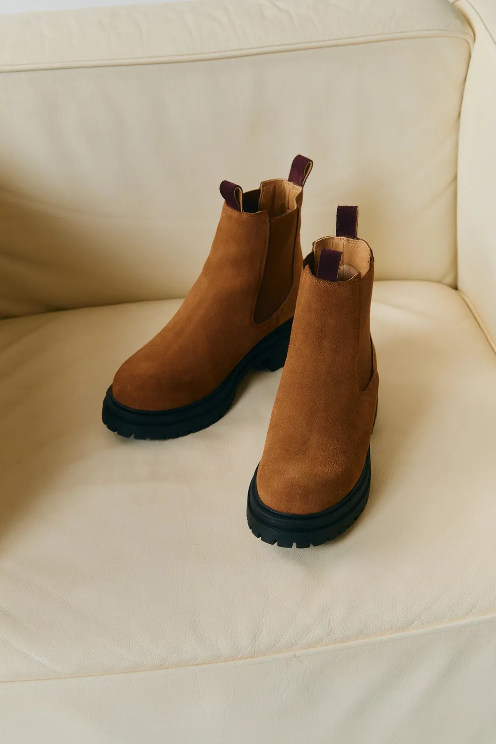 Jutelaune Mischa chelsea boots leer bruin