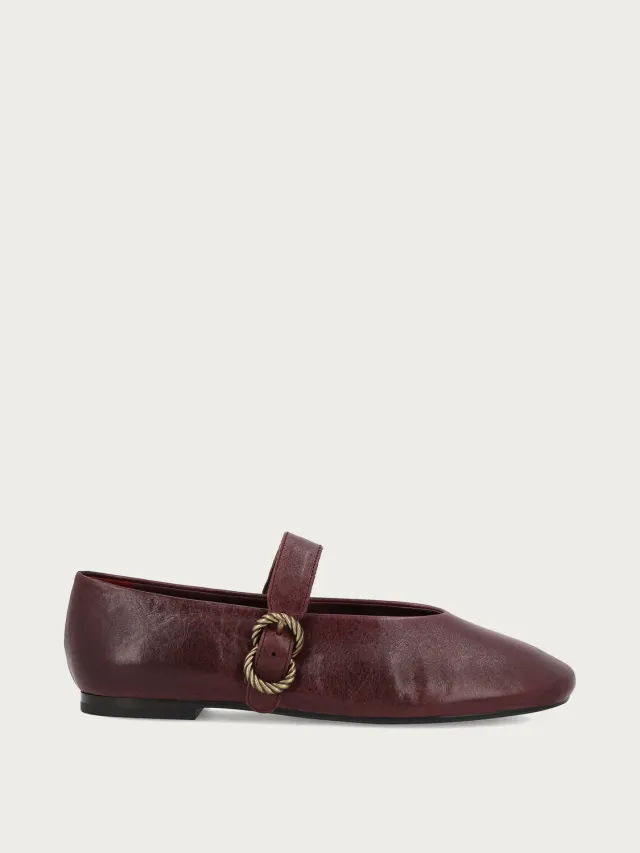 Frau Verona Ballerina’s Leer Bordeaux Dames