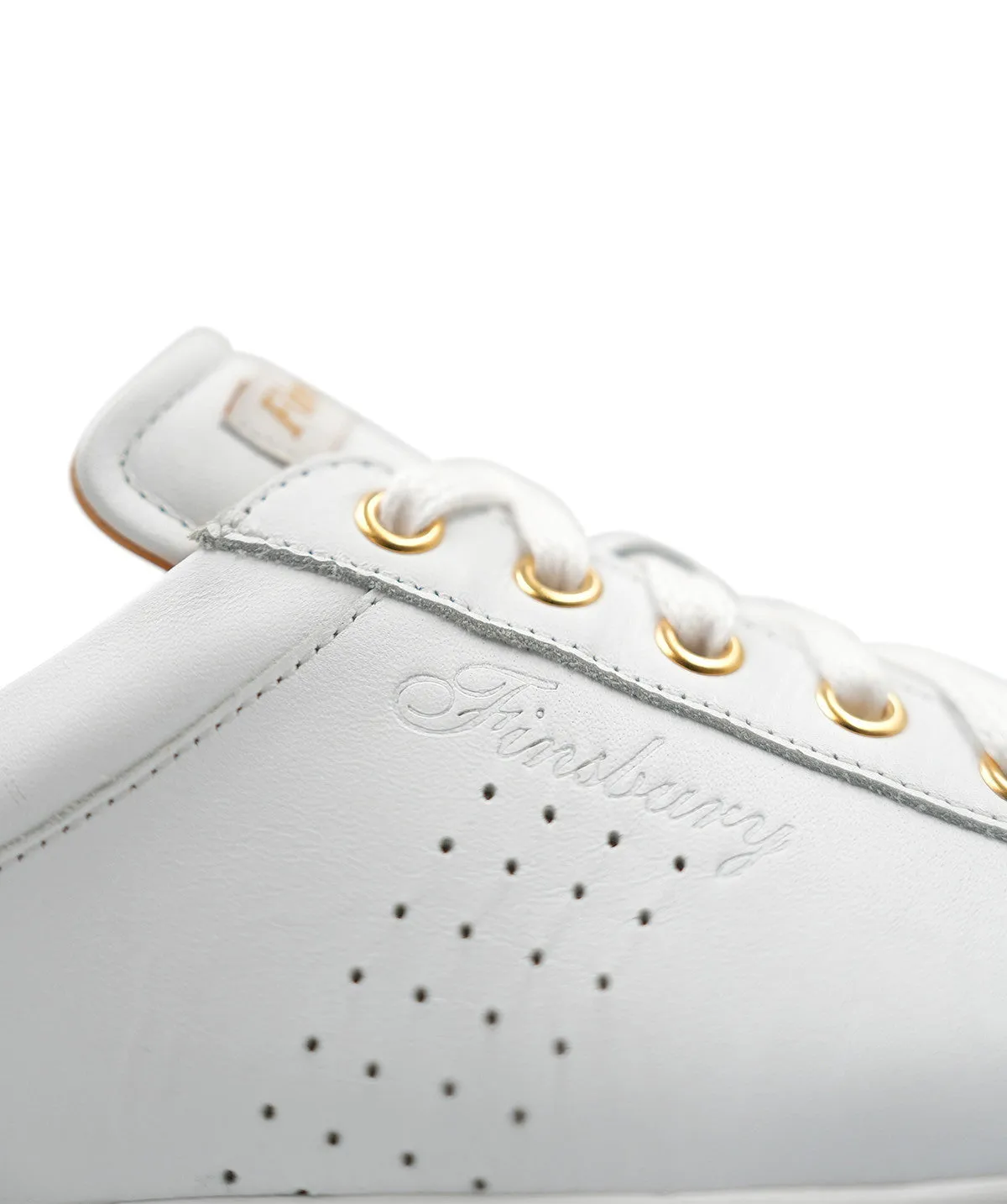 Finsbury Emma sneakers wit leer dames gouden details