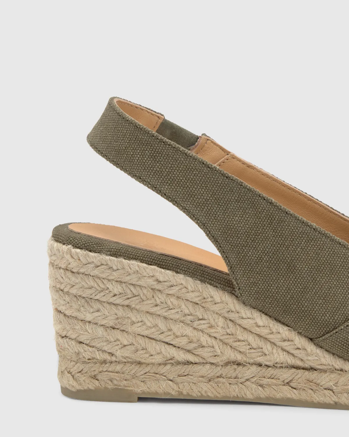 Castaner Diana 6/002 espadrilles olijf canvas peep-toe