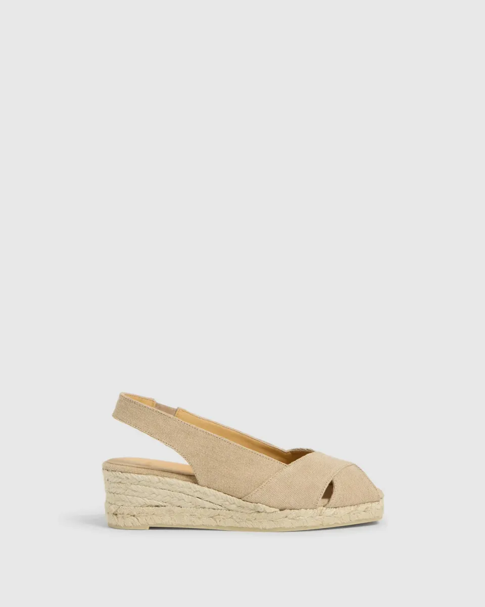 Castaner Diana 3 002 sleehak espadrille zand