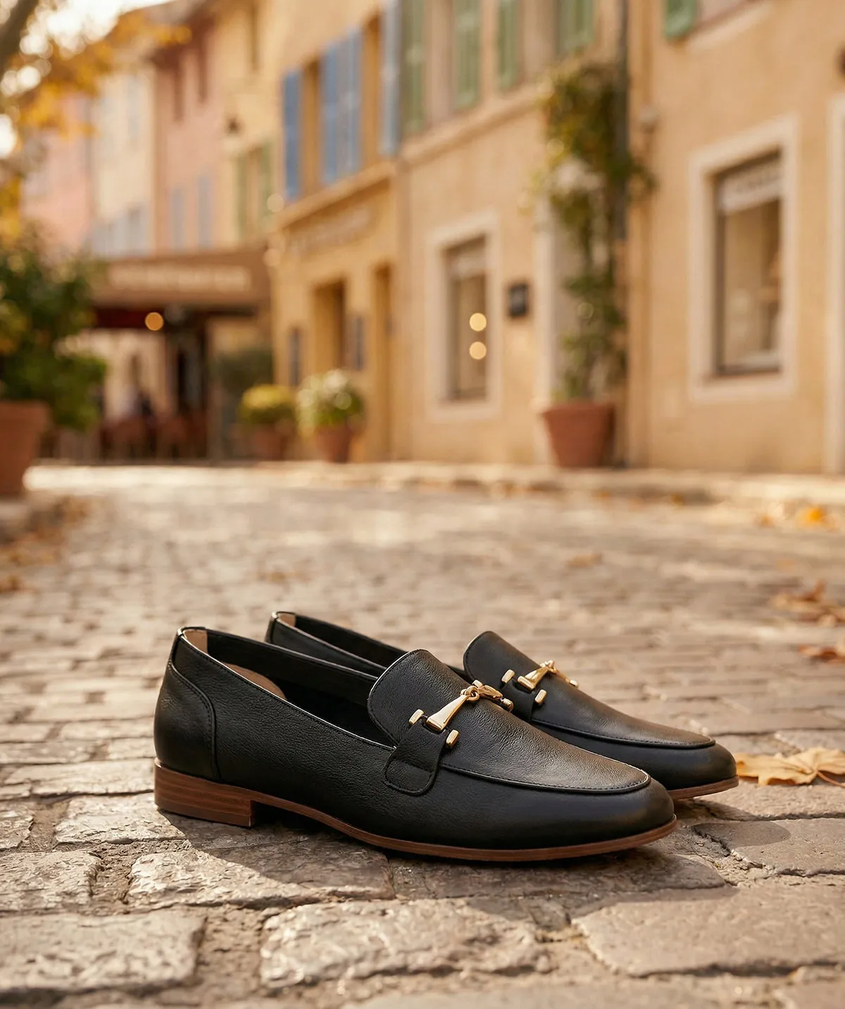Finsbury Amélie Loafers Zwart Leer Dames