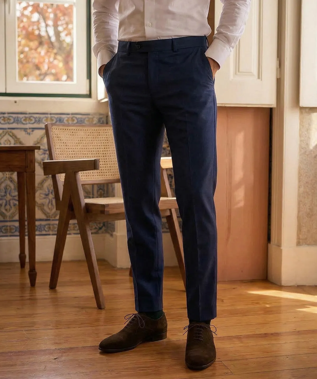 Finsbury Whitney Oxford donkerbruin velours suede