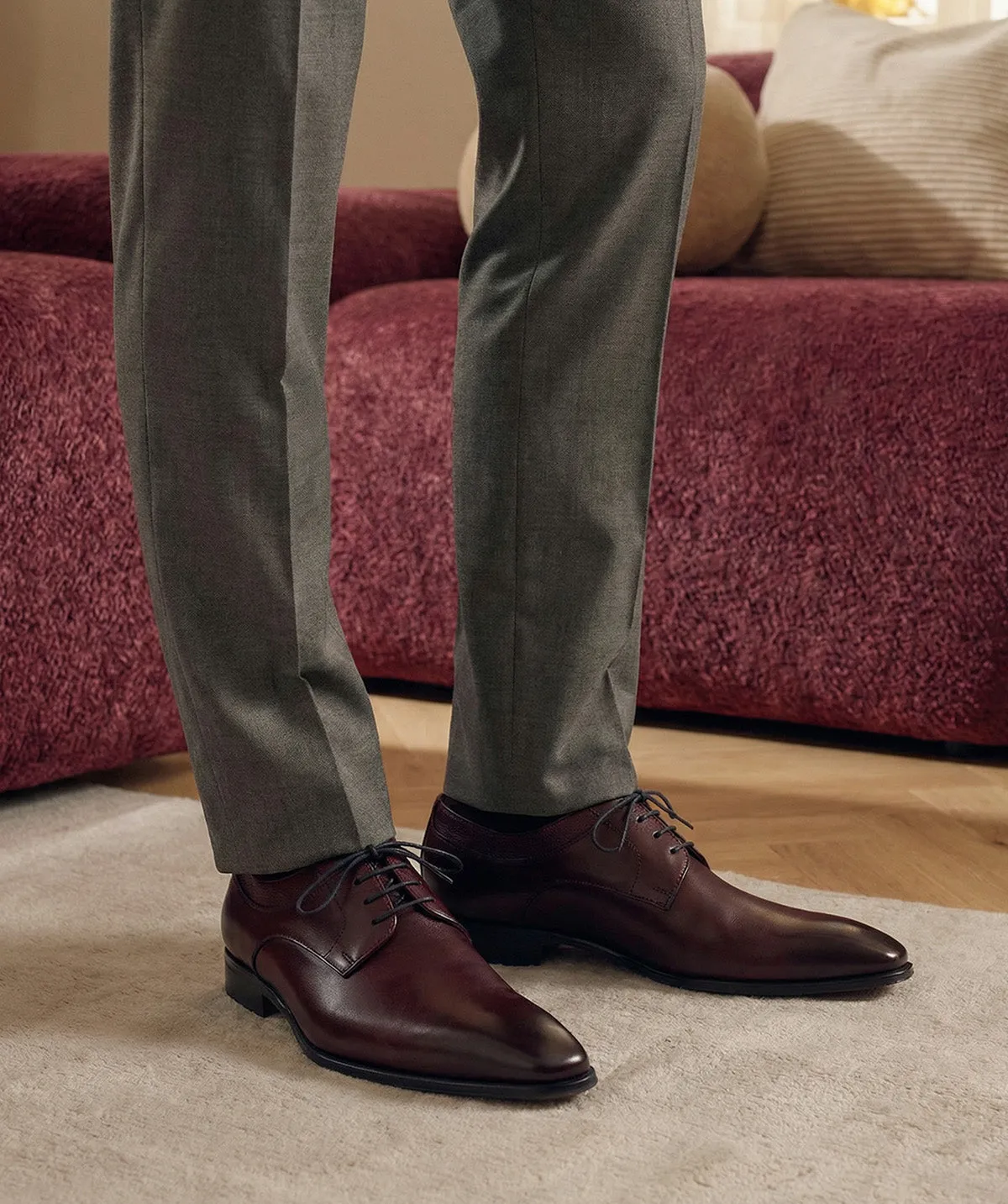 Finsbury Umberto derby bordeaux patina