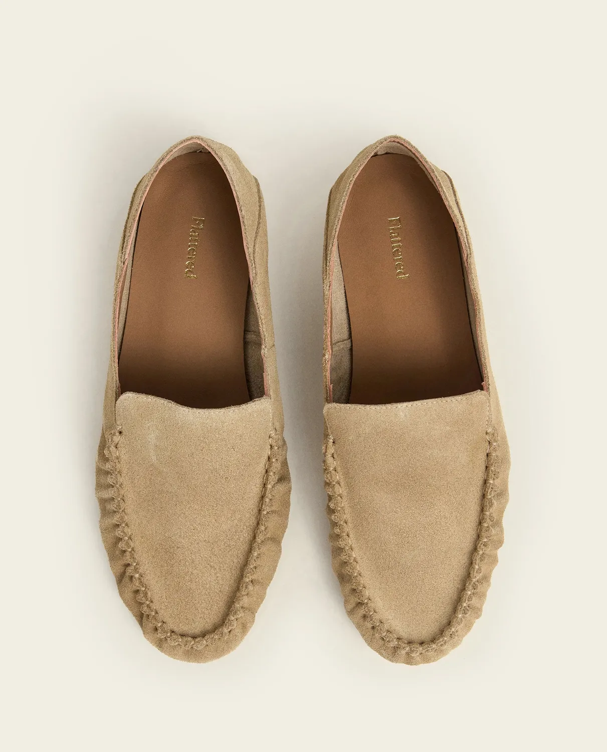 Flattered Bon Bon loafers sand suède