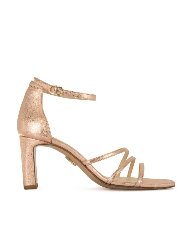 Finsbury Cécile sandaal rosé hak 6,5 cm leer