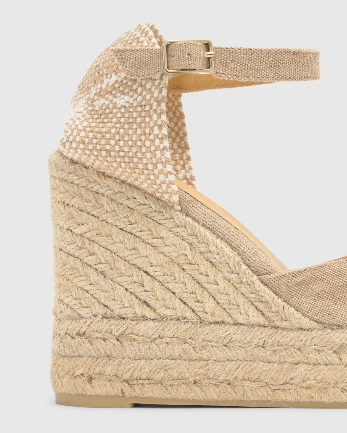 Castaner Chiarita 8ED/002 espadrilles zand – sleehak 11 cm