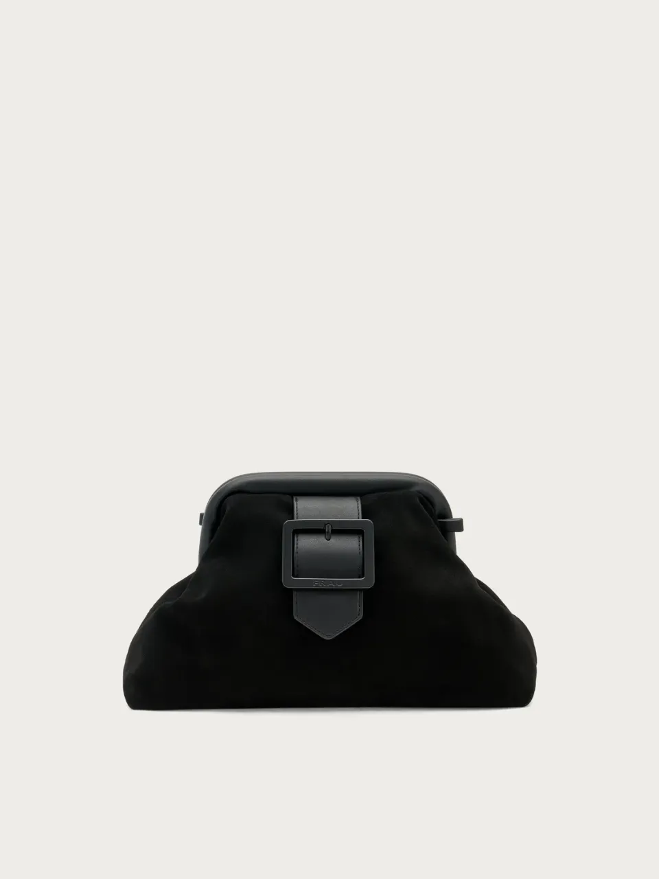 Frau Maxi Clutch Zwart Suède Crossbody