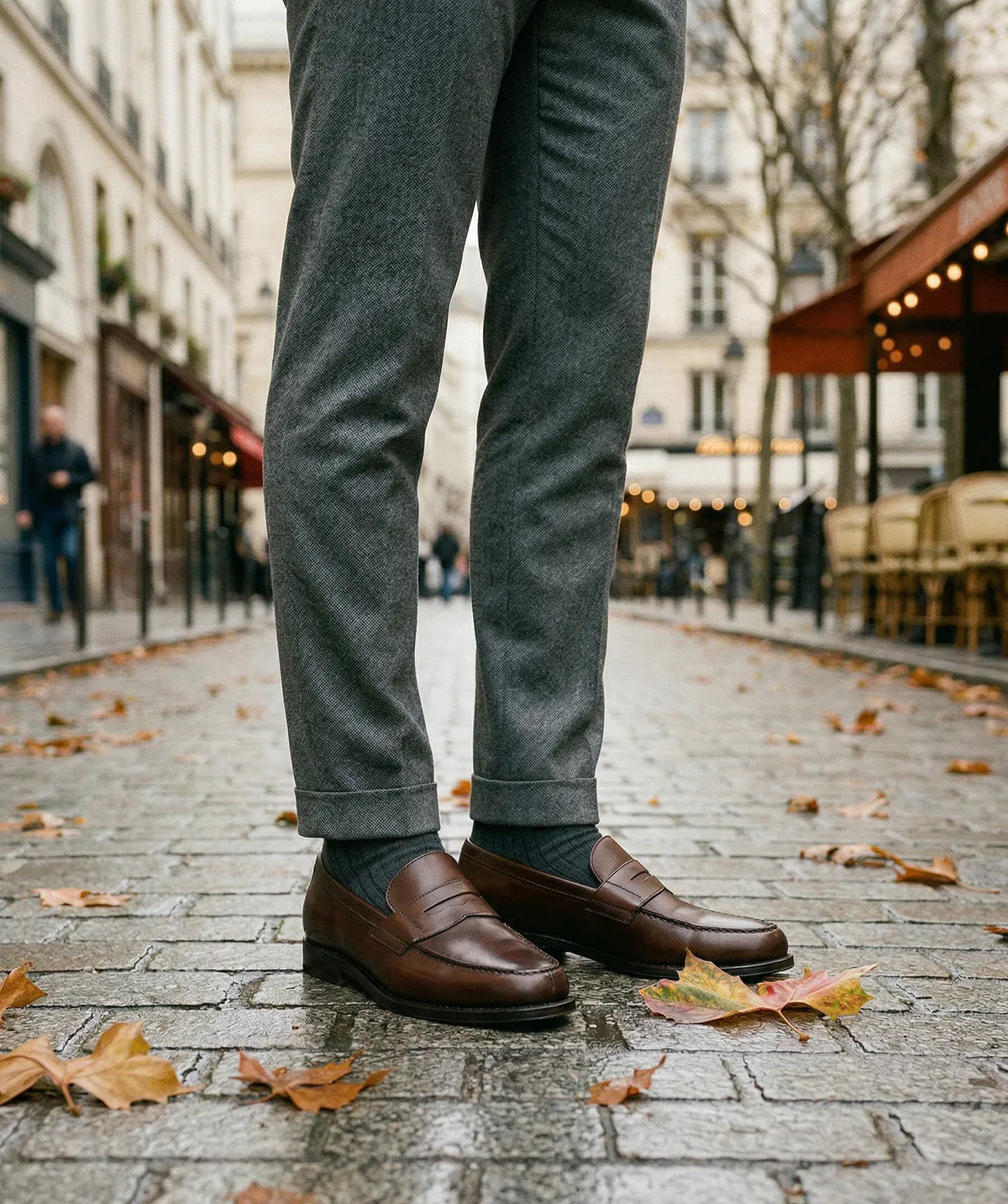 Finsbury COLLEGE 1986 loafer donkerbruin leer mocassin