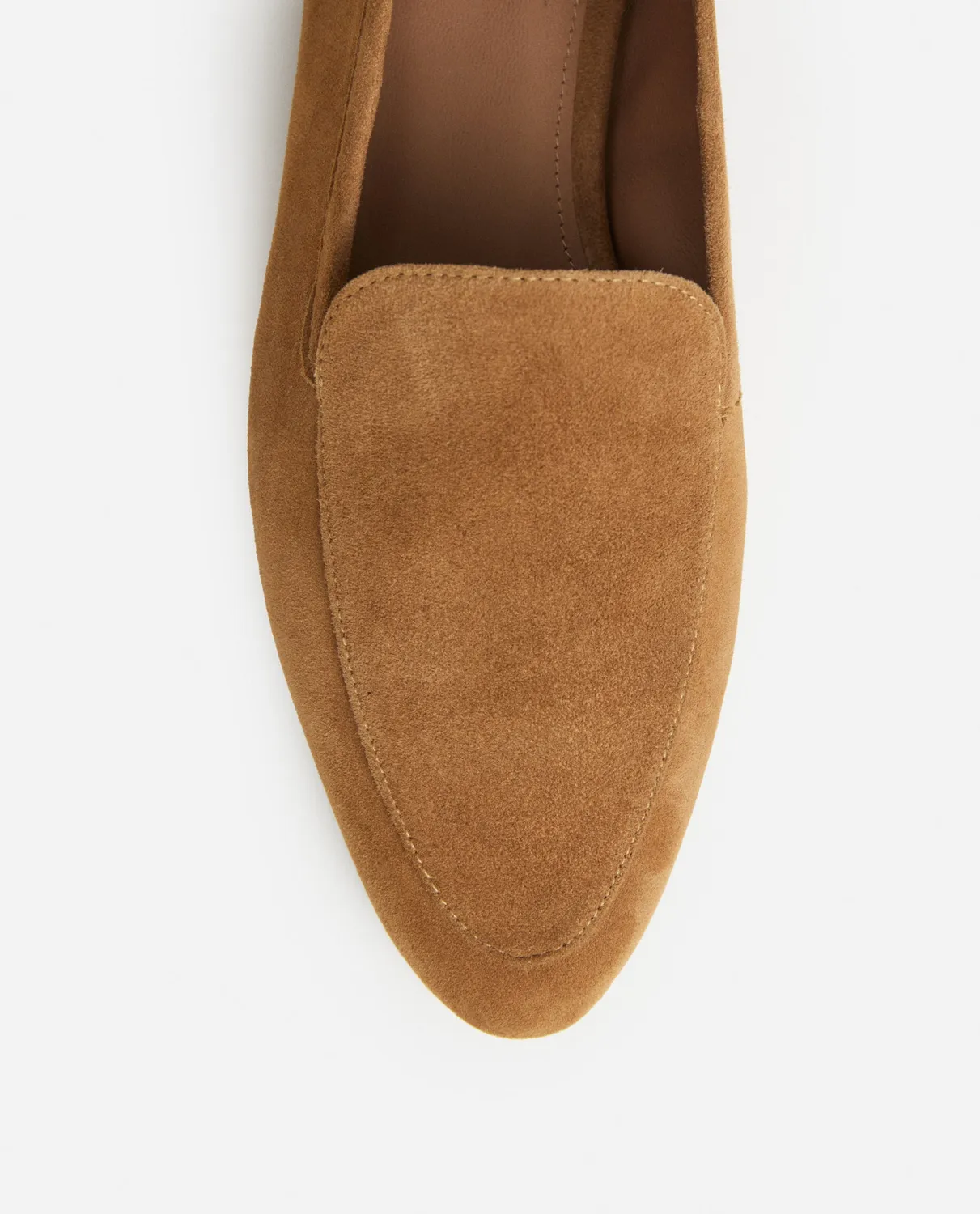Flattered Cajsa loafers cognac suède lage hak