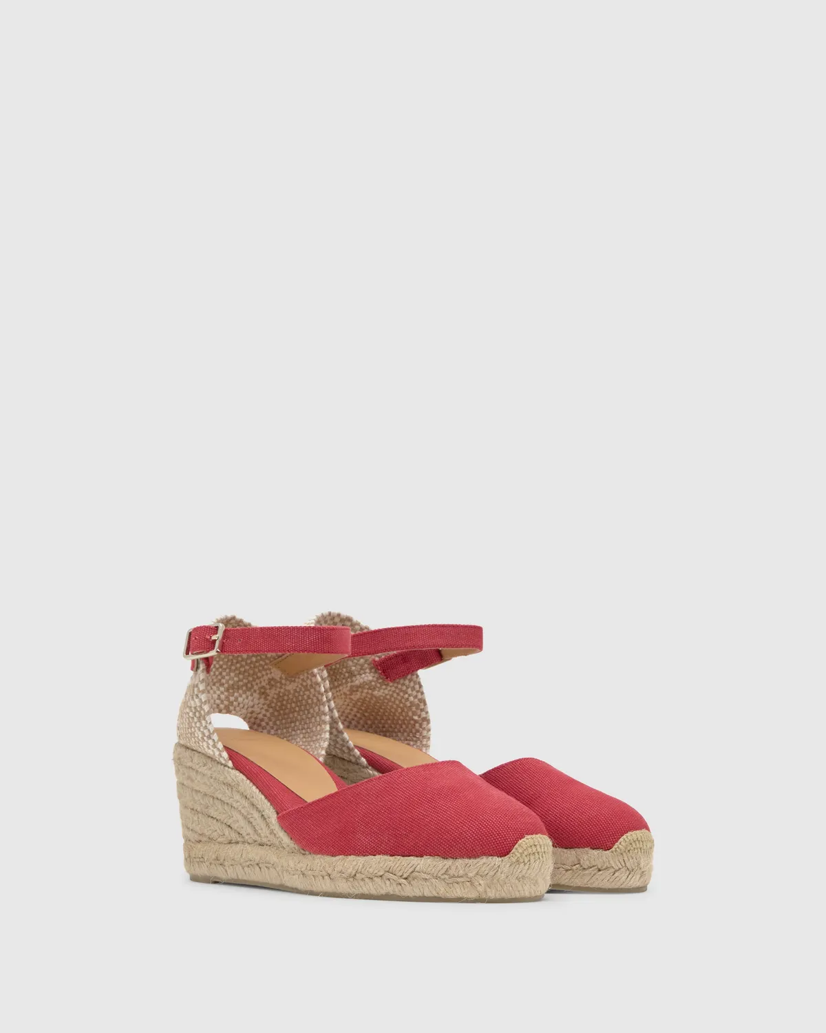 Castaner Carol/6/002 espadrilles karmijnrood 7 cm