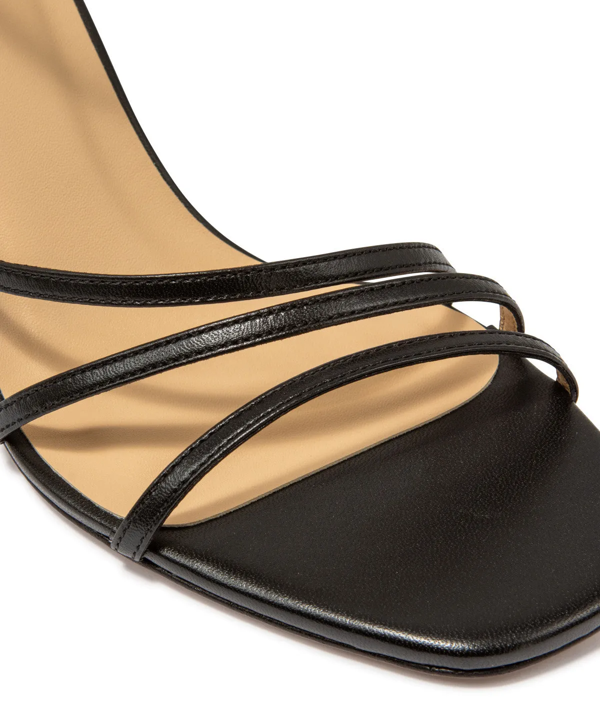 Finsbury Cécile leren sandalen zwart hak 6,5 cm