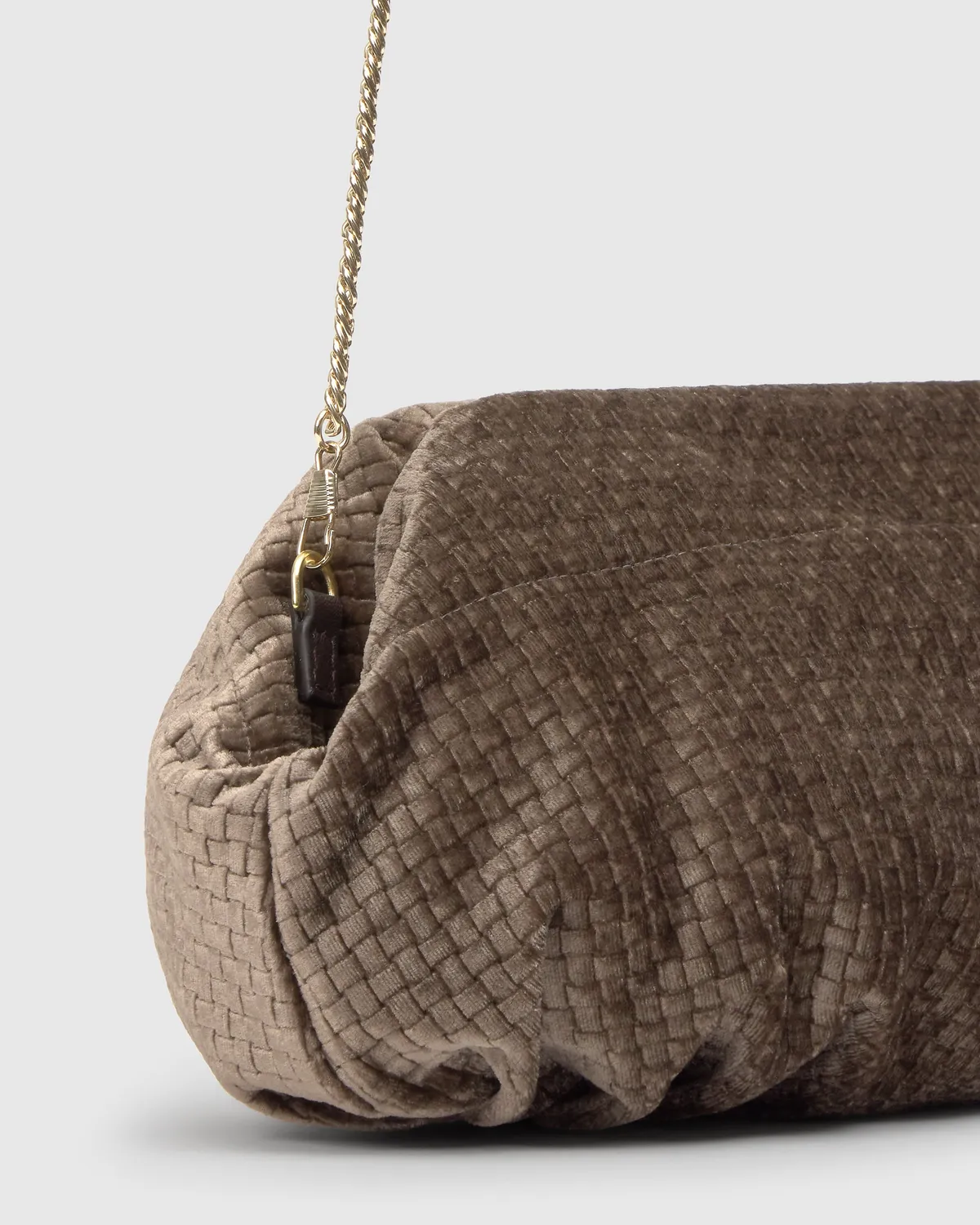 Castaner Small Victoire 311 clutch donkerbruin fluweel