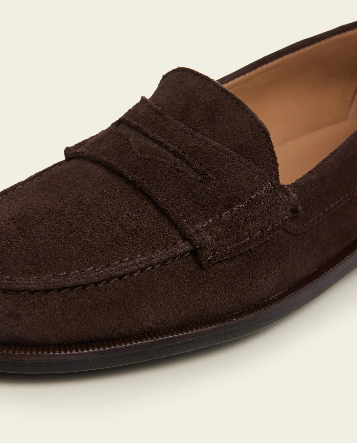 Flattered Sage loafer chocolade suède
