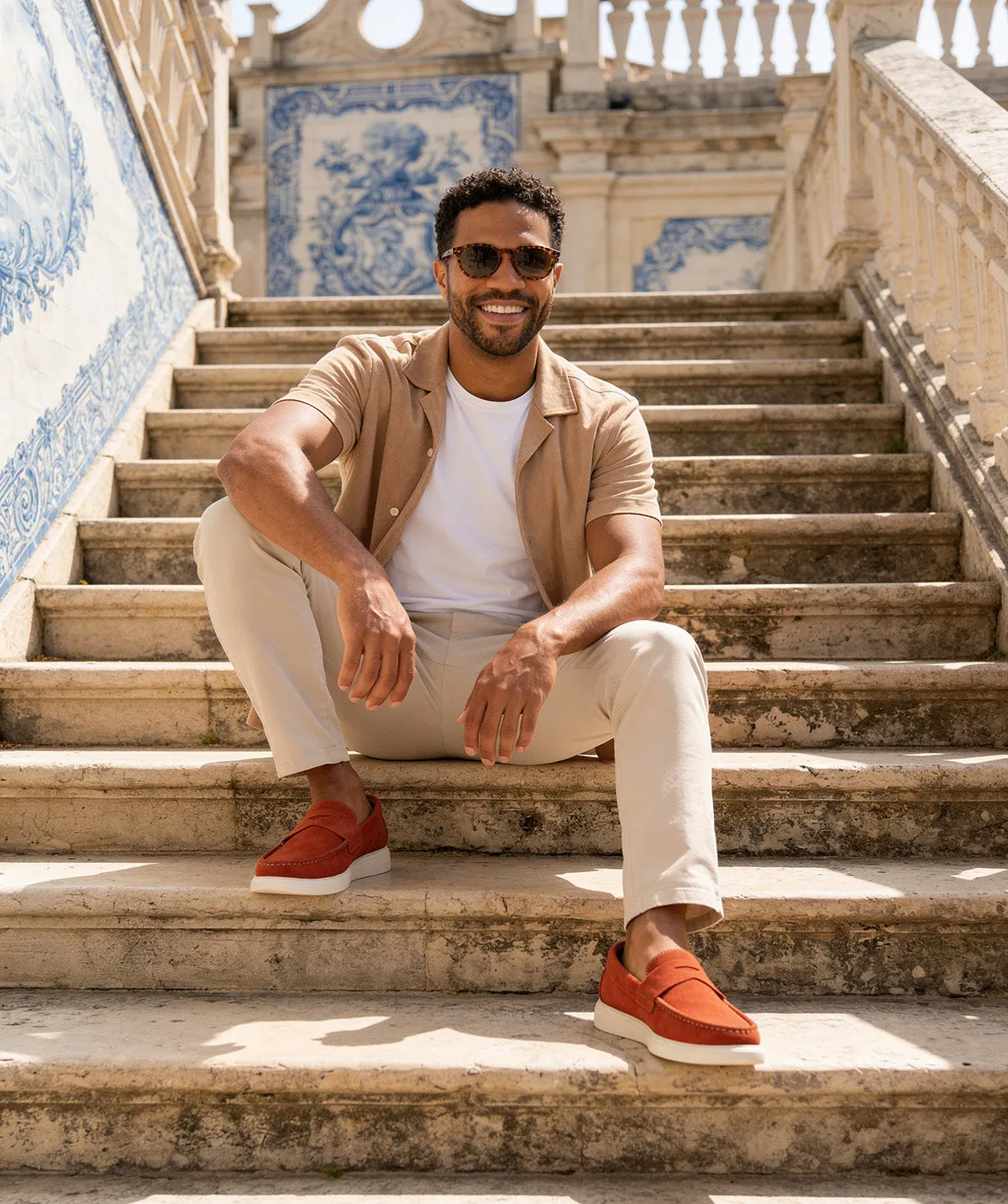 Finsbury Acapulco loafer baksteen kalfssuede