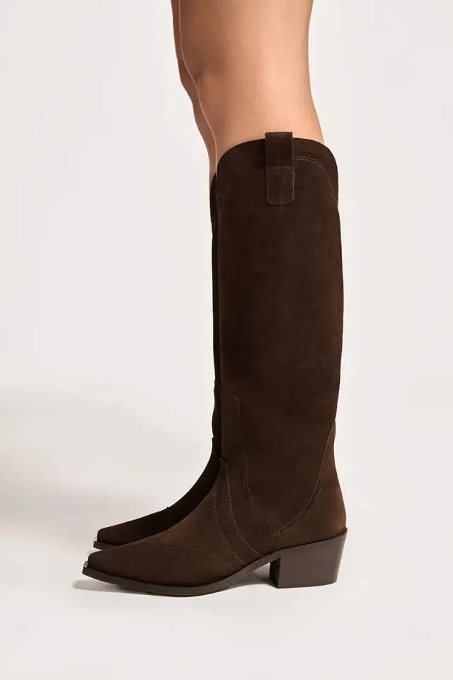 Bryan Stepwise Manuela Cacao laars bruin leer cowboyhak