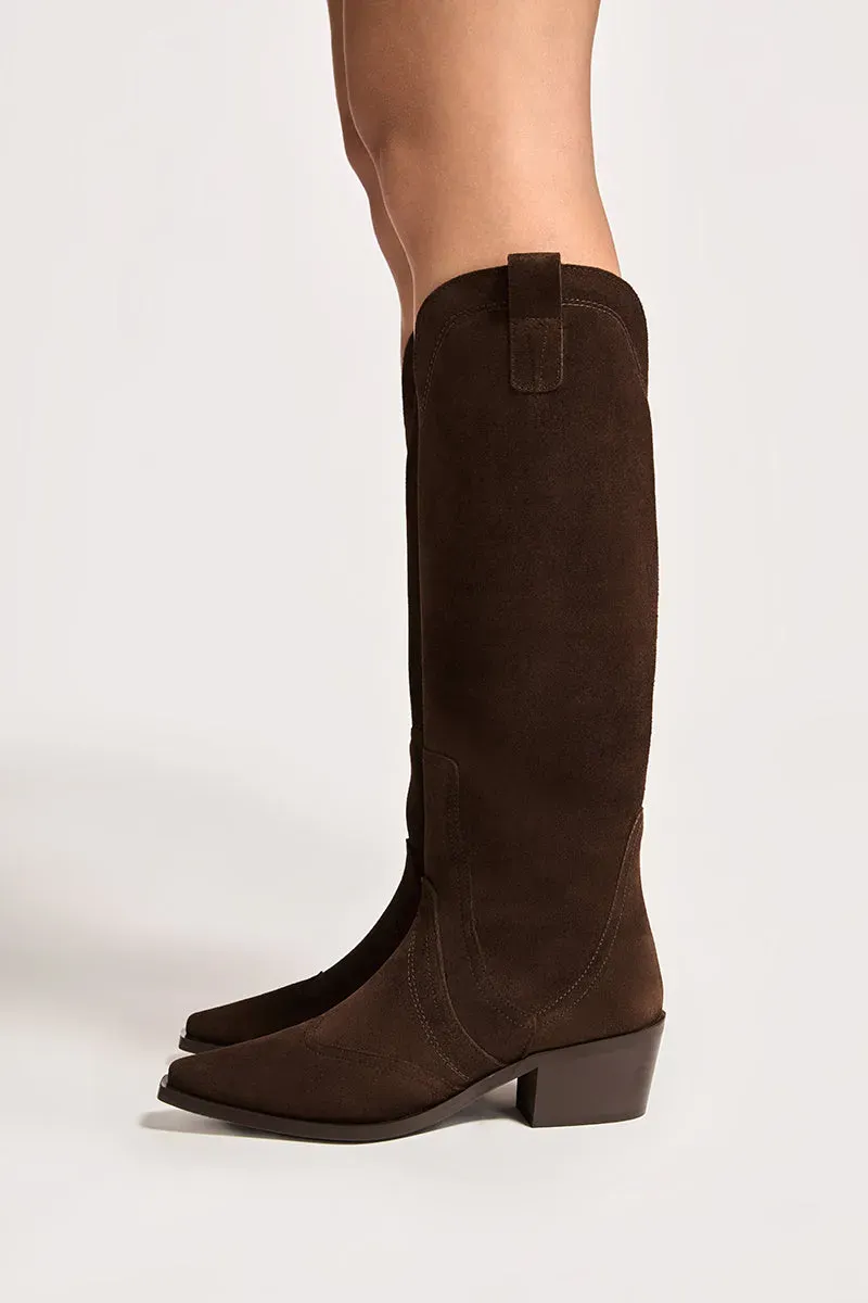 Bryan Stepwise Manuela Cacao laars bruin leer cowboyhak