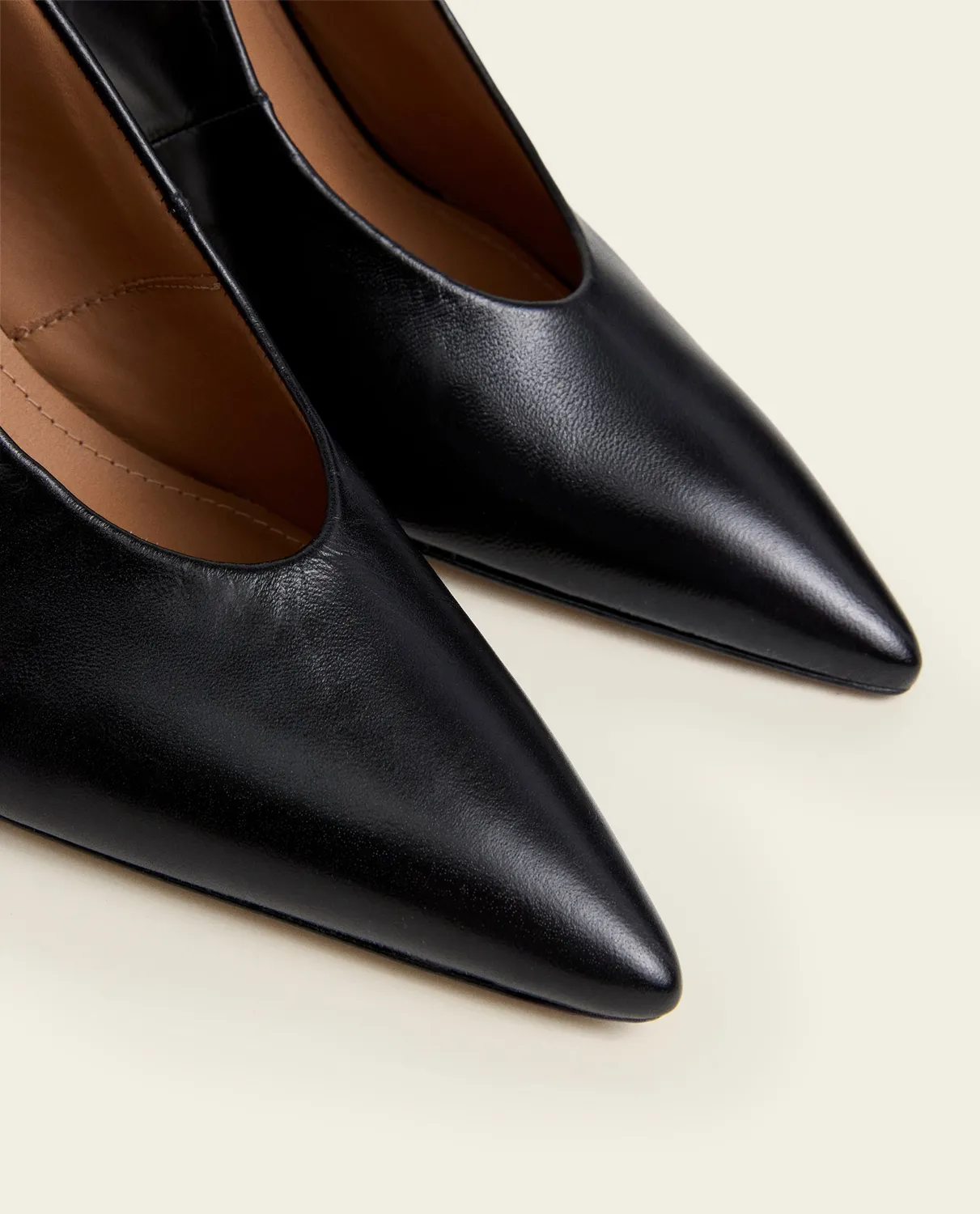 Flattered Lilian slingback pumps zwart leer hoge hak