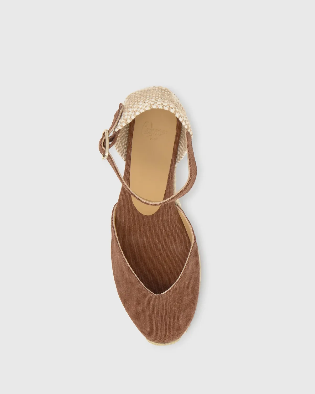 Castaner CHIARITA/6/002 espadrilles pecan katoen 7cm