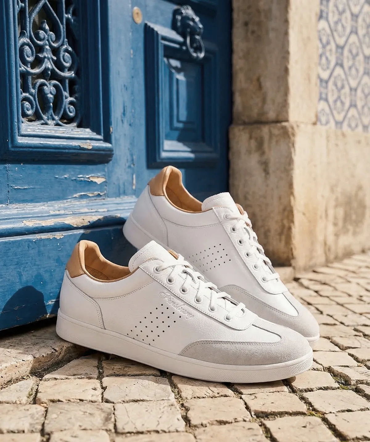 Finsbury Tom sneakers wit leer heren