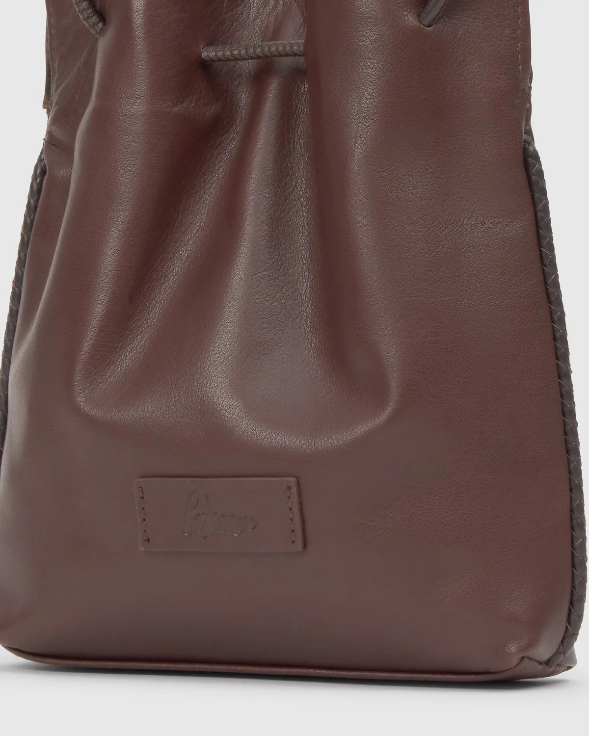 Castaner Simone Trenza 314 bucket bag bruin leer