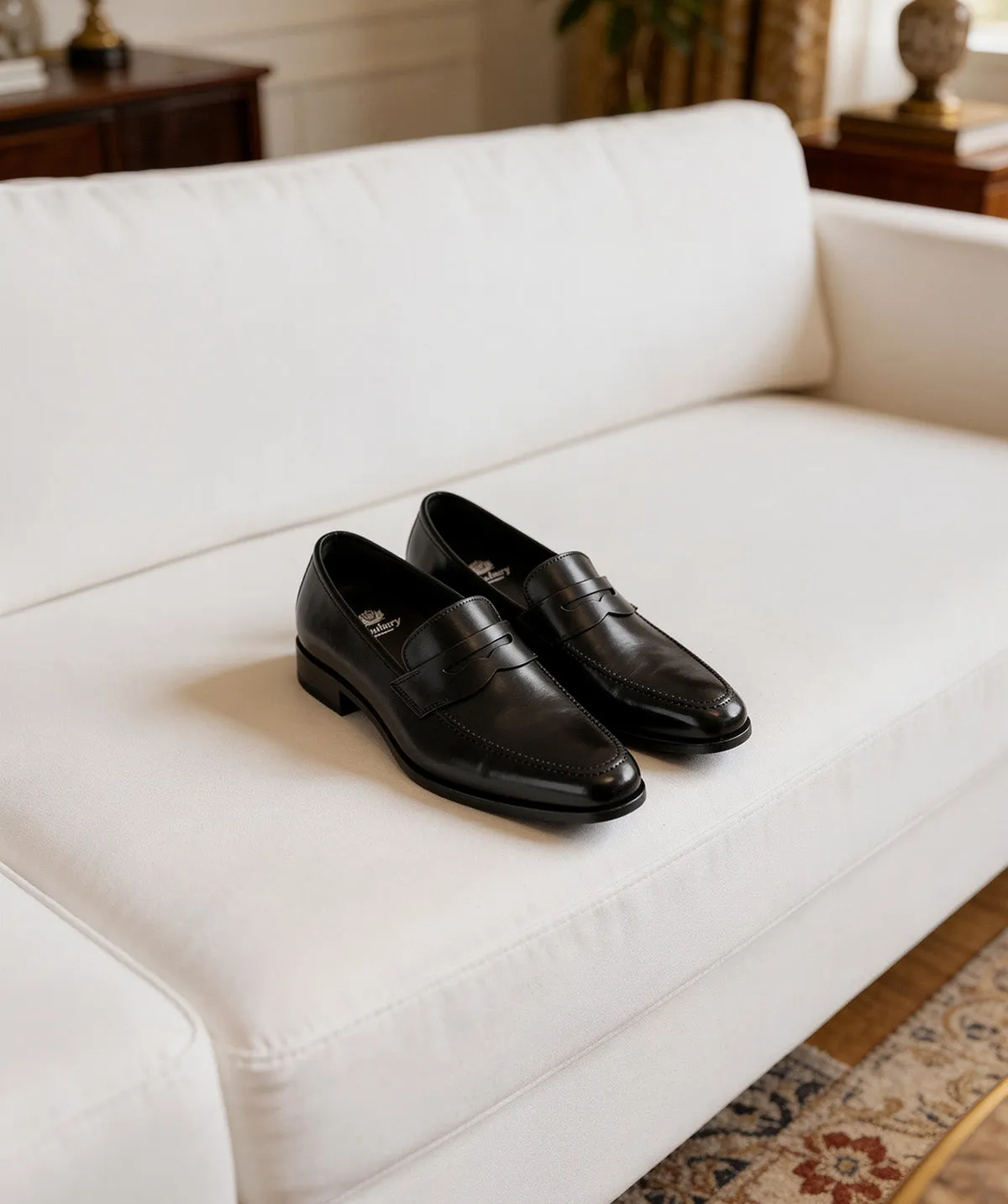 Finsbury Luton loafer zwart kalfsleer business instapper