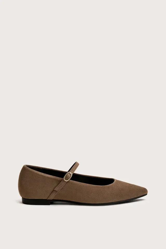 Bryan Stepwise Marlo ballerina's mocha leer punt