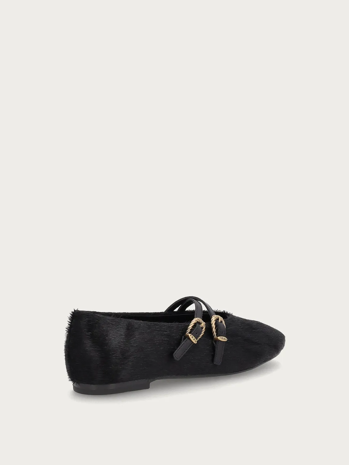 Frau Verona ballerina's zwart ponyhaar bandjes