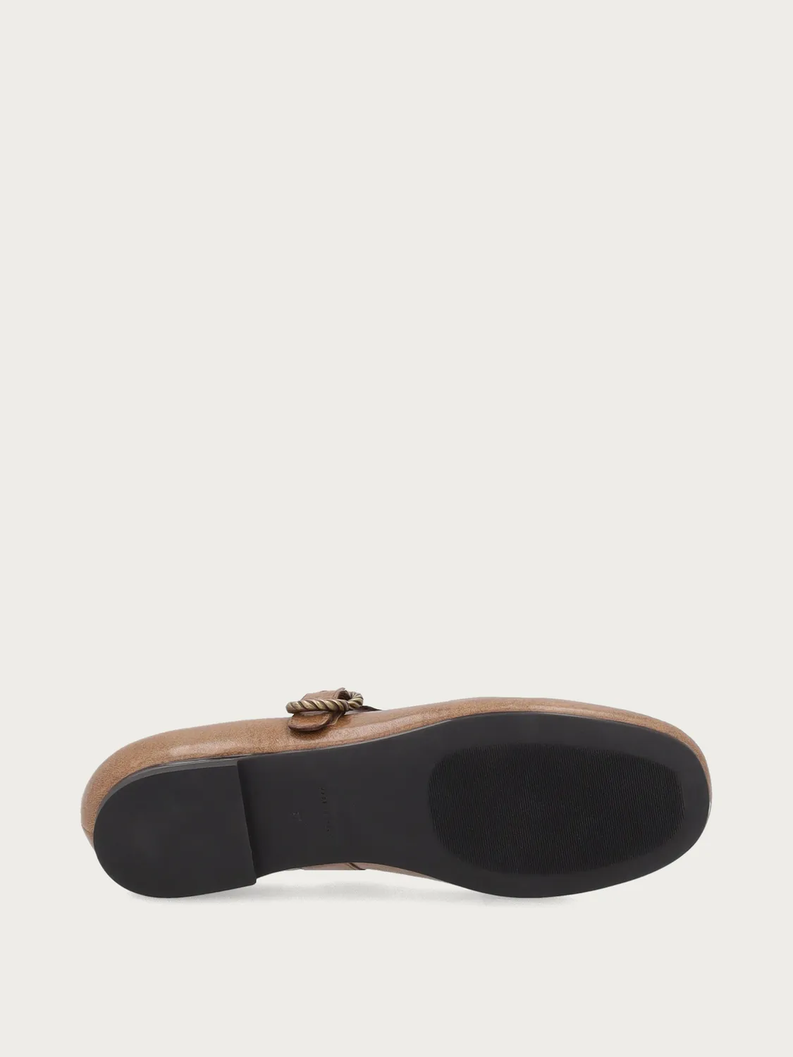Frau Verona beige ballerina's dames gesp leer