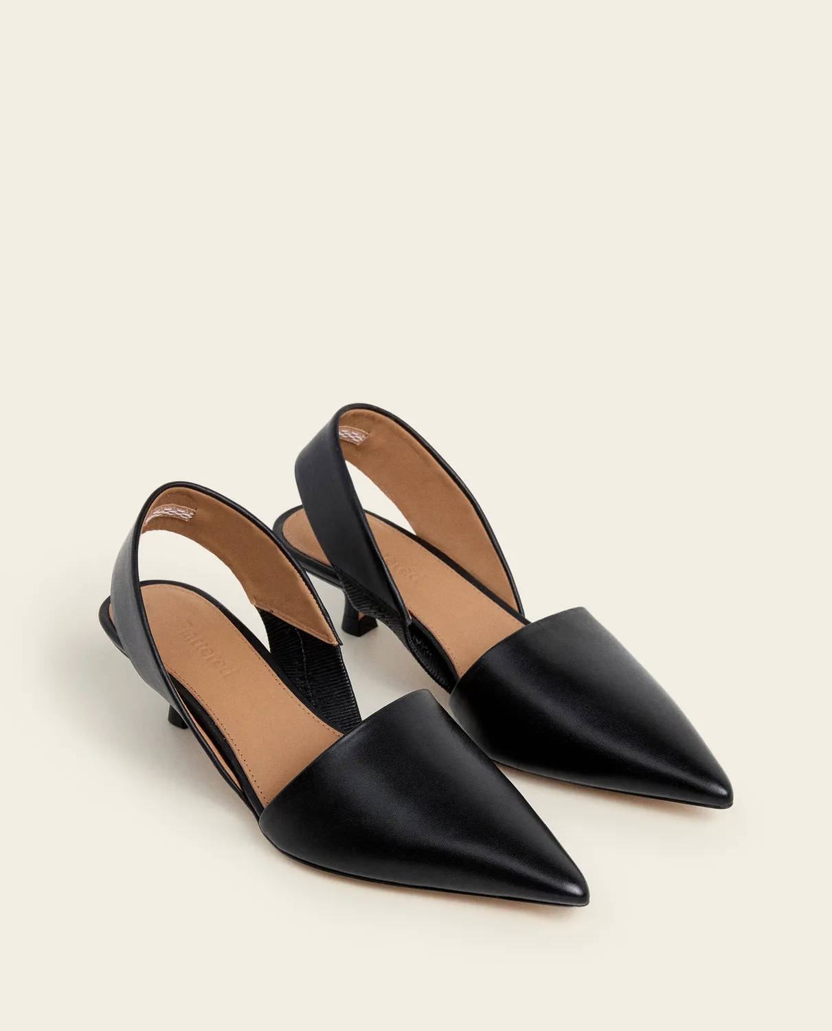 Flattered Ninni pumps zwart leer kitten heel