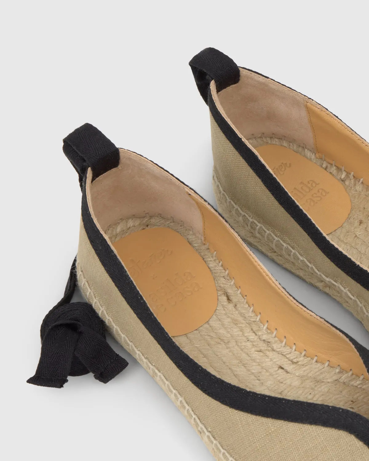 Castaner Kanu CSC/003 espadrilles beige-zwart linnen