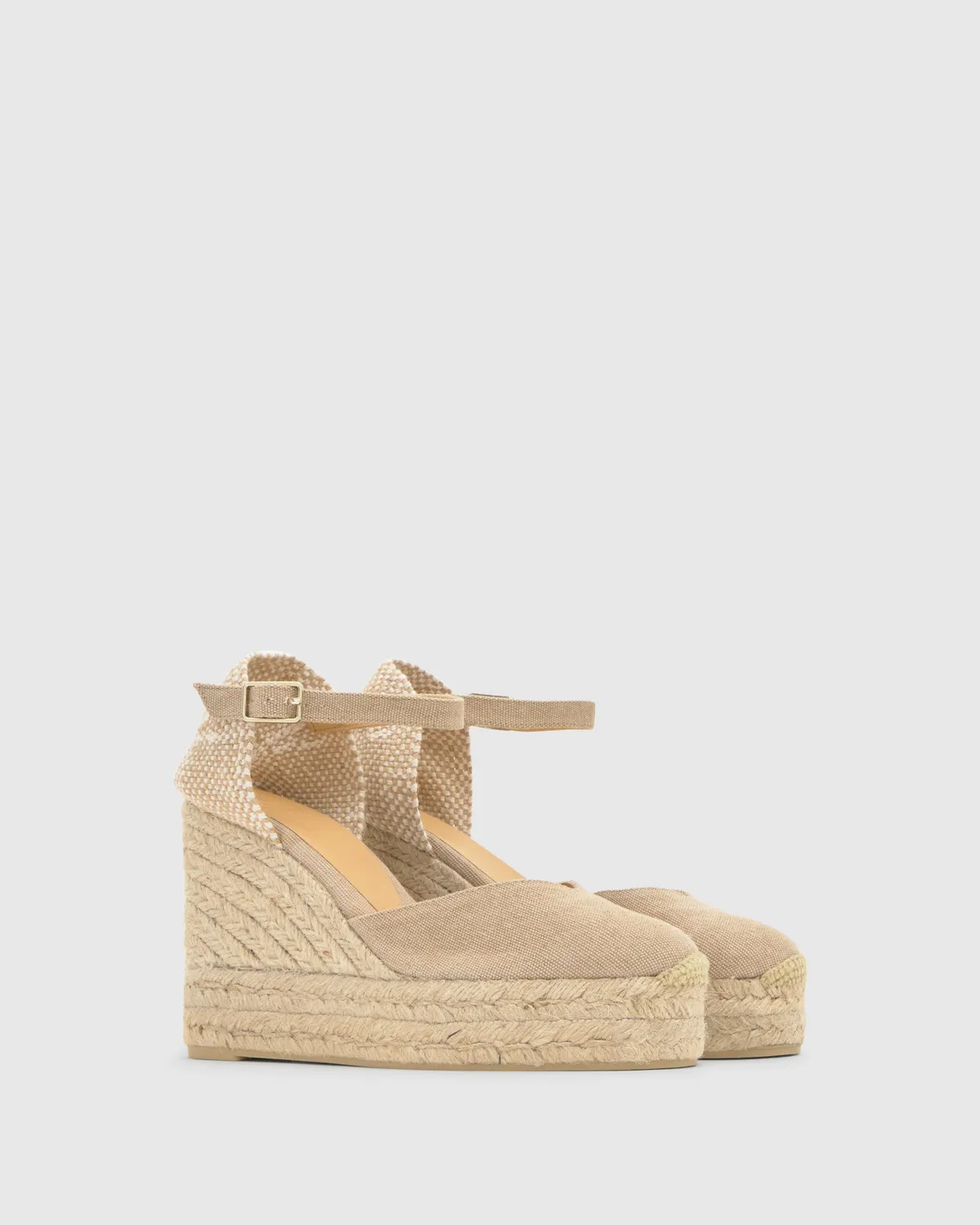 Castaner Chiarita 8ED/002 espadrilles zand – sleehak 11 cm