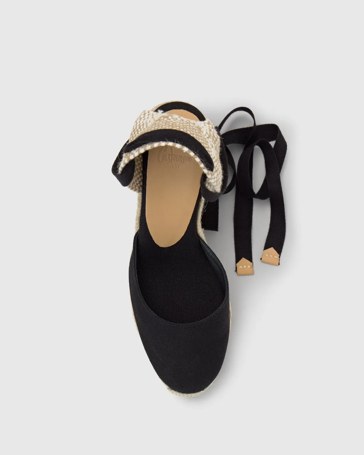 Castaner Carina 8ED/001 espadrilles zwart – 11 cm plateau
