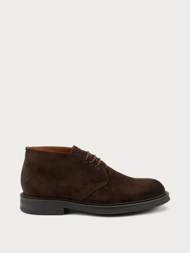 Frau Verona heren desert boots bruin suede