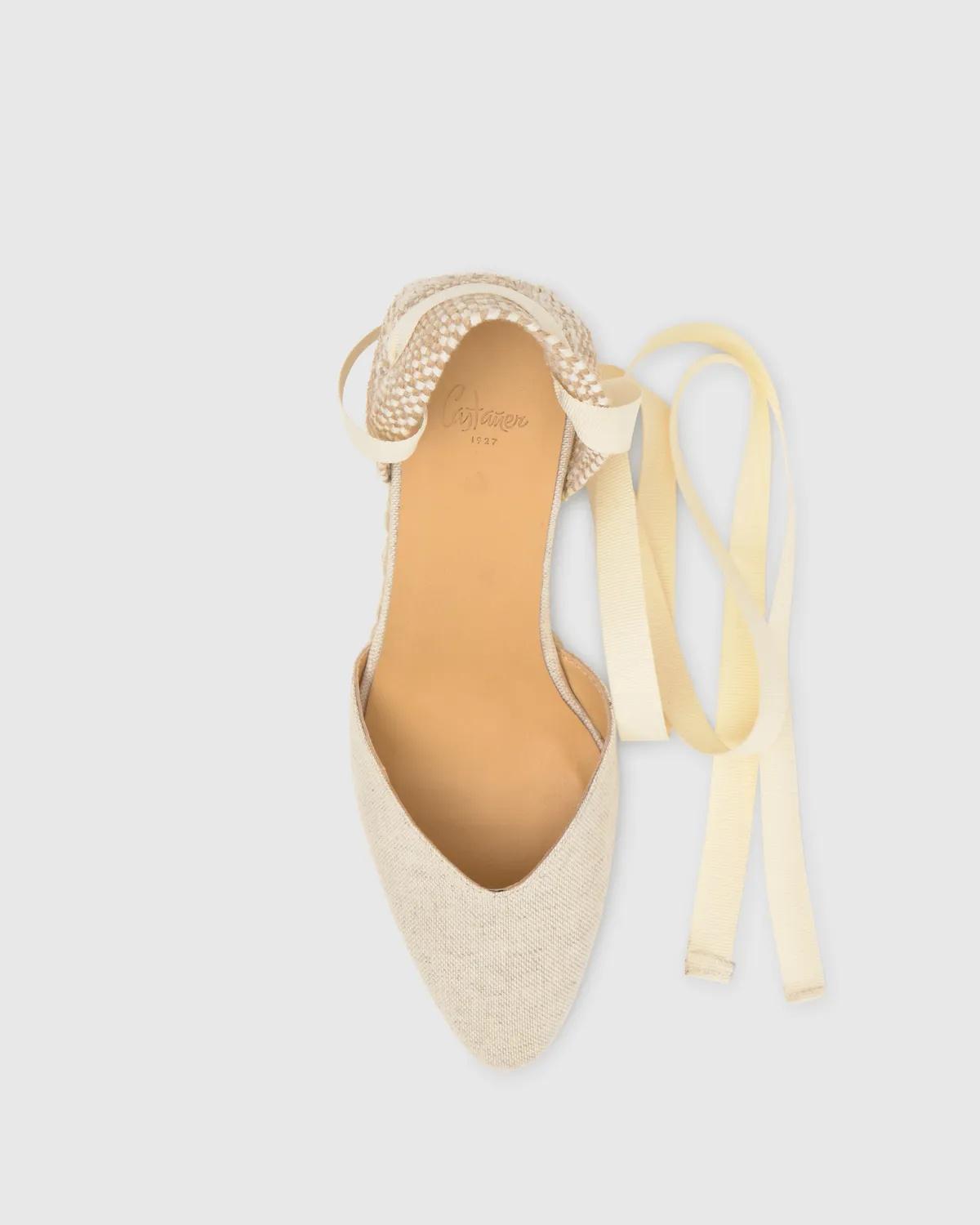 Castaner Jud 300 sleehak espadrille naturel linnen