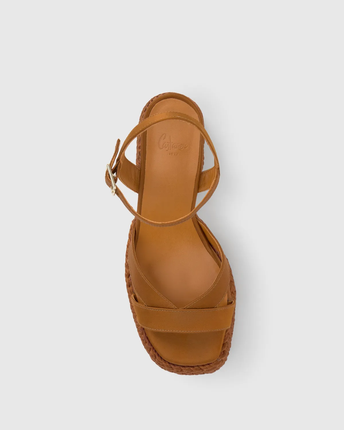 Castaner Viena 312 sandalen oker satijn 10 cm
