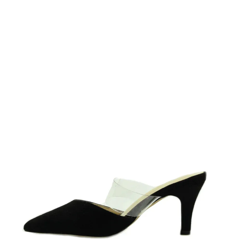 Donelli 82003 zwarte suède pumps 6 cm hak