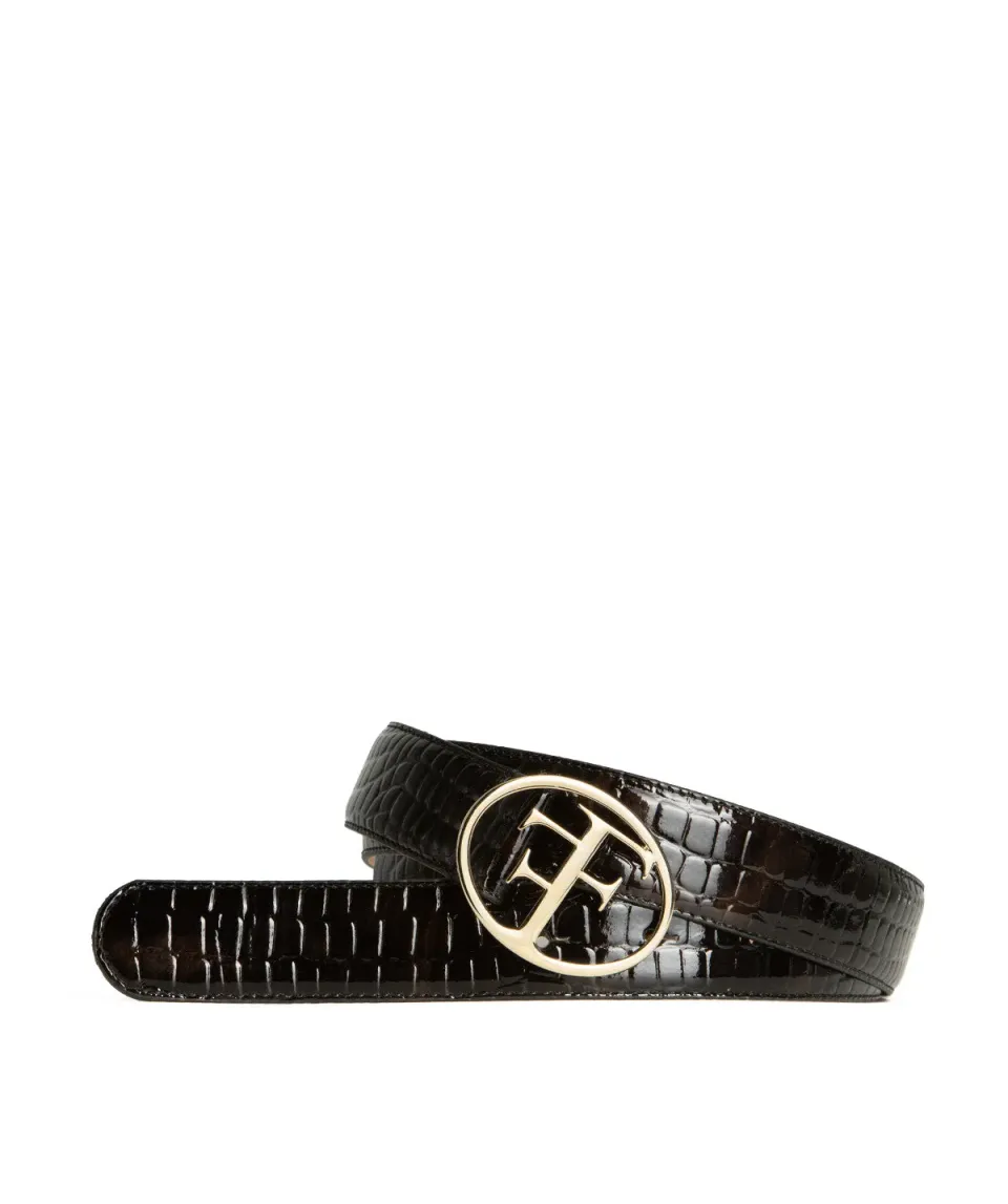 Finsbury Paris riem bruin croco dames 3 cm