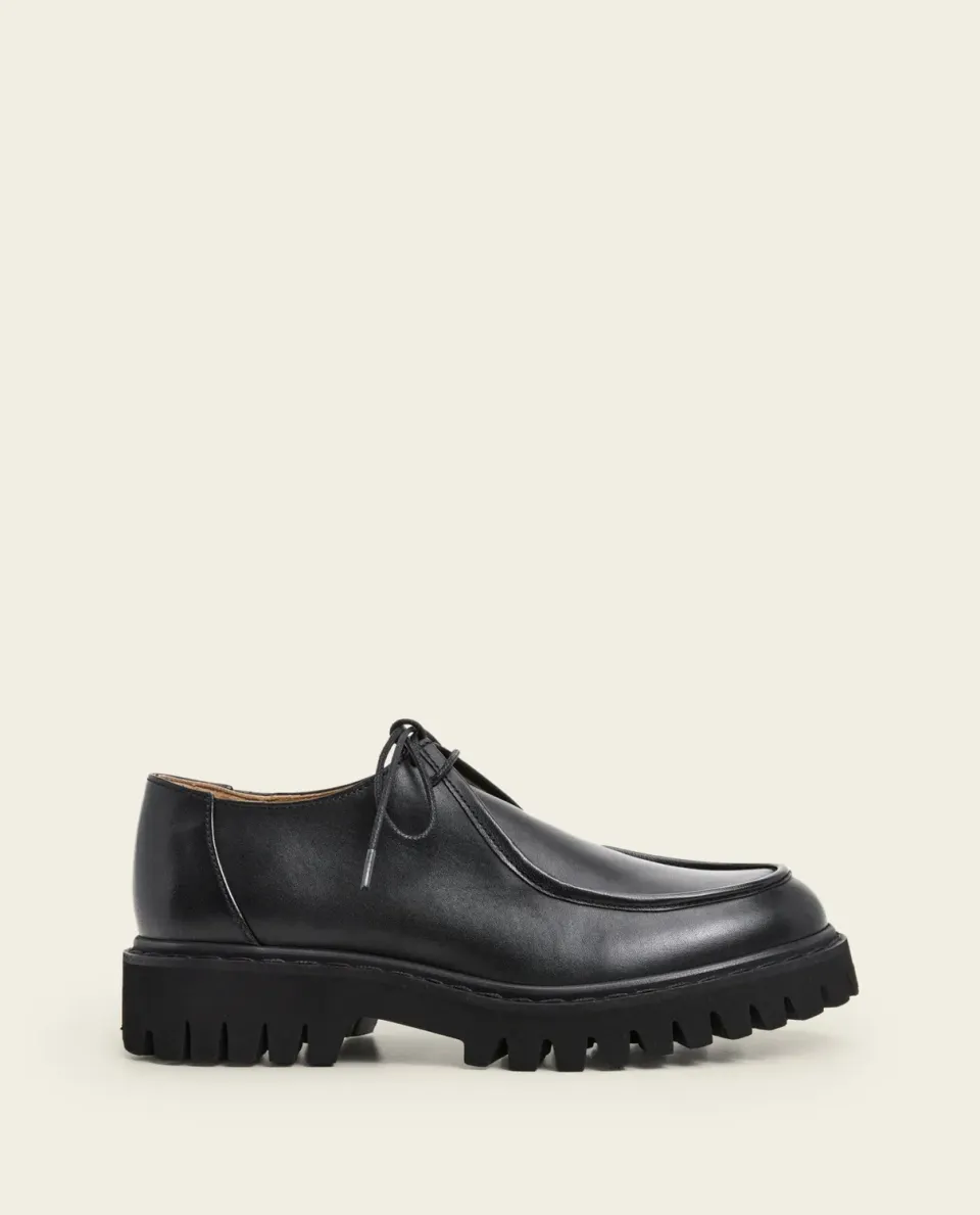 Flattered Marlon loafers zwart leer rubberen zool