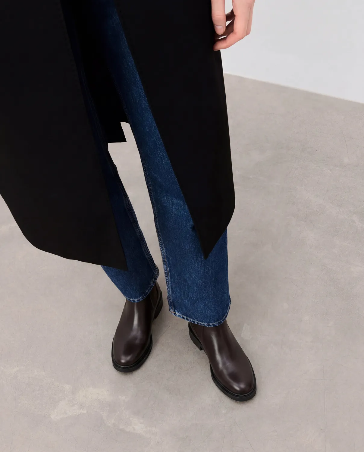 Flattered Fiona chelsea boots chocolate leer