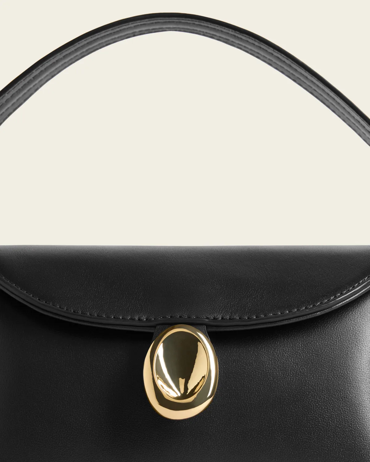 Flattered Gaia Mini Bag Black mini handtas leer