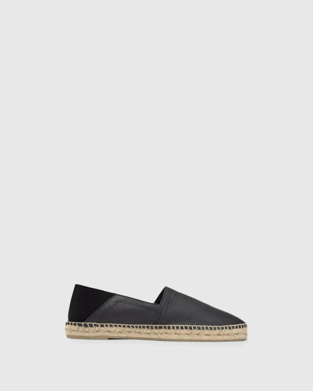 Castaner Polo POLO/249 heren espadrilles zwart leer